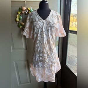 Vintage Jayre California burnout sheer blush nightie, size large